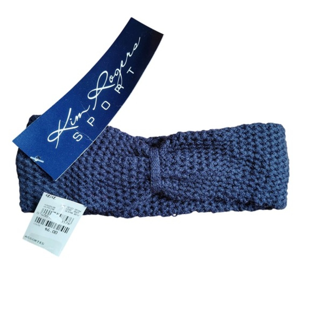 Kim Rogers Sport‎ Navy Blue Knit Headband vintage NOS 90's retro preppy Y2K